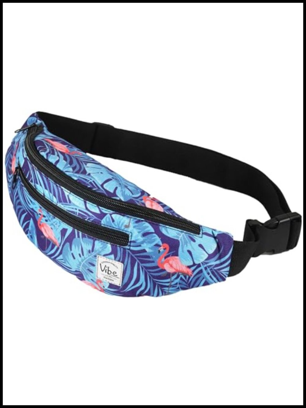 Water Resistant Fanny Pack Waist Bag 4 Pockets Adjustable Strap Festival Hiking